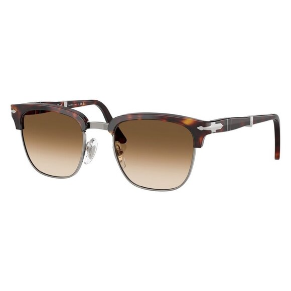 New PERSOL Havana Square PO3375S 24/51 Sunglasses Women - Picture 1 of 8